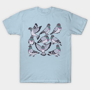 Cute Pigeons illustration T-Shirt